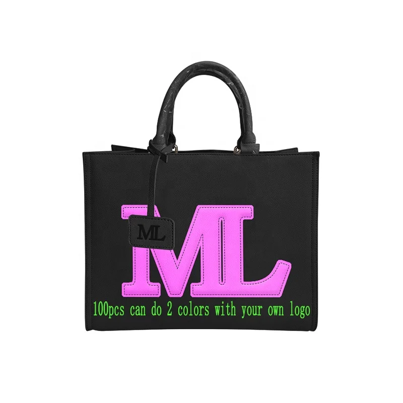 Популярные Маленькие Ручные Сумки из искусственной кожи для женщин, женские сумки-тоут с индивидуальным принтом логотипа