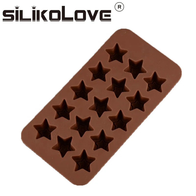 China Factory Direct Supply 3d 15 Mini Stars Unique Silicone Chocolate Molds