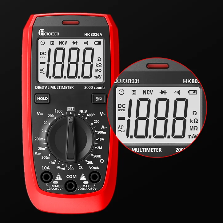 Ручной бесконтактный мультиметр HT8026A с ЖК-дисплеем