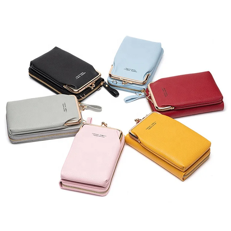 Latest wholesale ladies cellphone wallet purse with credit card slots for women