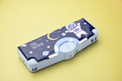 Multi-Functional Pencil Case Children Students Pencil Case Creative Storage Box Double-Layer School Educational Supplies