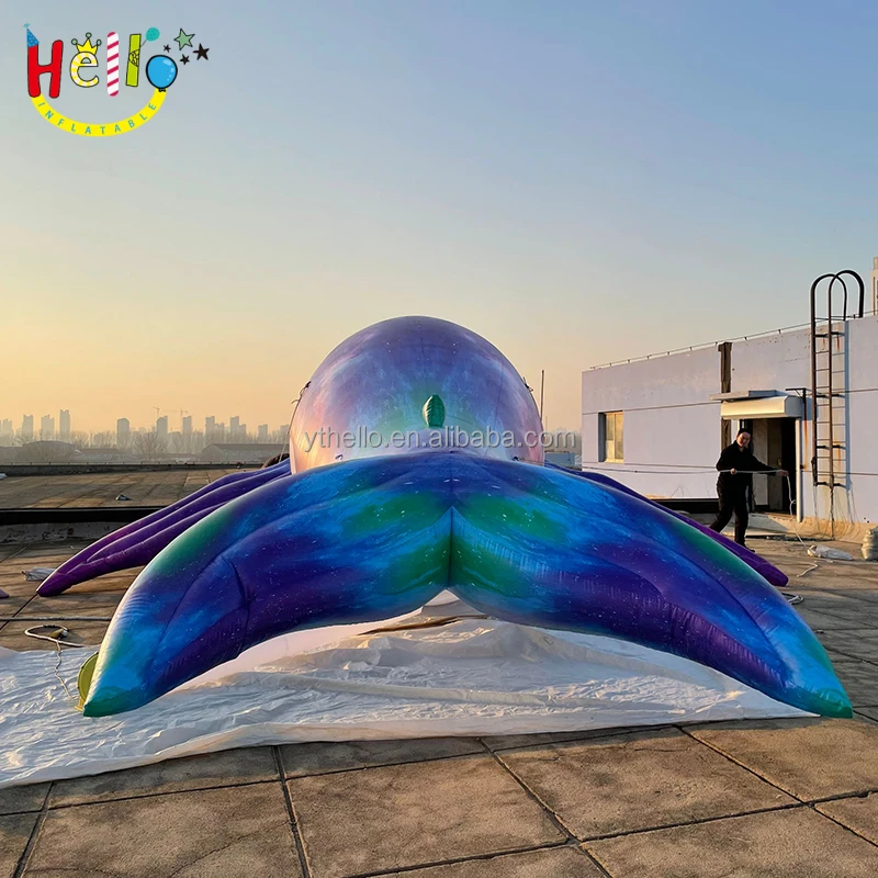 Hot Sale Giant Ocean Zoo Inflatable Decoration Inflatable Blue Whale Shark Sea Animal Dolphin For Advertising