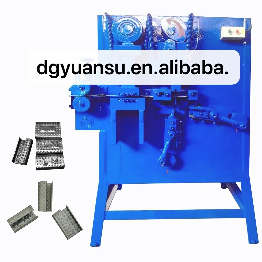 
PET strapping seal making machine pet metal Serrated Metal PET Strap SealEngraved semi-open strapping seal buckle making machine 