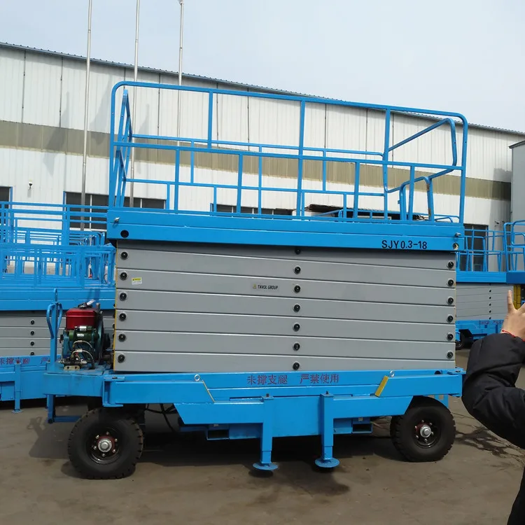 6m 8m 10m 12m 14m 16m 18m Diesel Engine Hydraulic Mobile Scissor Lift Platform