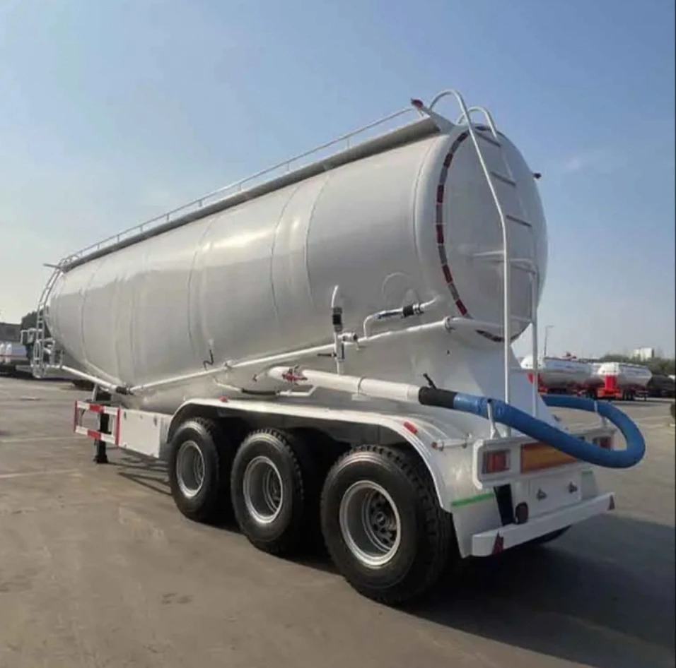 Customizable bulk cement tank trailer powder dry ash bulk cement semi trailer 80cbm