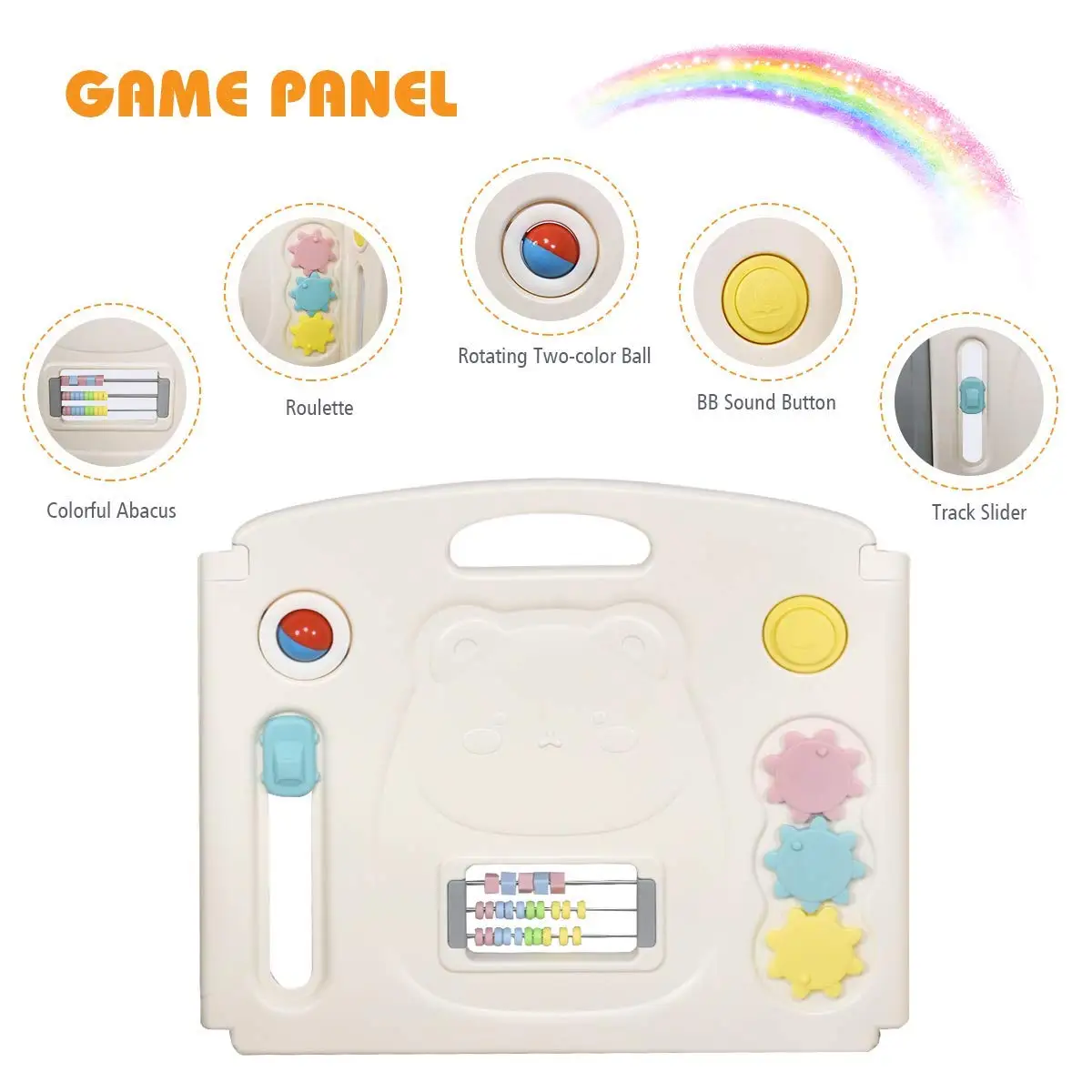 ABST Modern baby playpen grey and white high quality play fence plastic folding fence