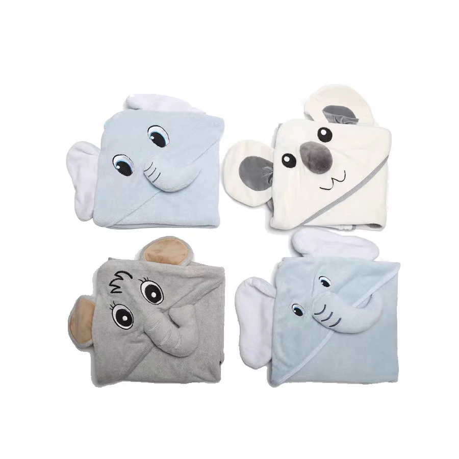 100% Cotton Bamboo Baby Hooded Towel Soft Newborn Baby Bath Towel