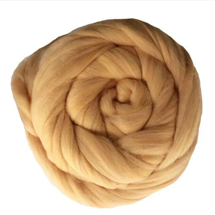 
Wholesale Multi Color 100% Merino Wool Giant Merino Wool Yarn Rugs Wool Top Roving Giant Chunky Yarn 