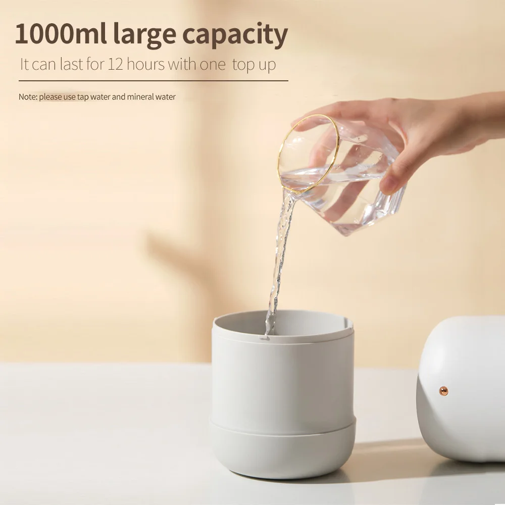 Korea Double Spray USB Wireless H2O Cool Mist Diffuser Ultrasonic Mini Humidifier 500ml 1000ml Portable Rechargeable