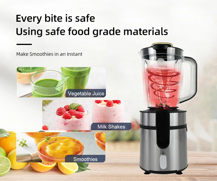 Promotion price 3 in 1 electric blender fresh fruit juice blender kitchen heavy duty commercial electric mixer blender machine