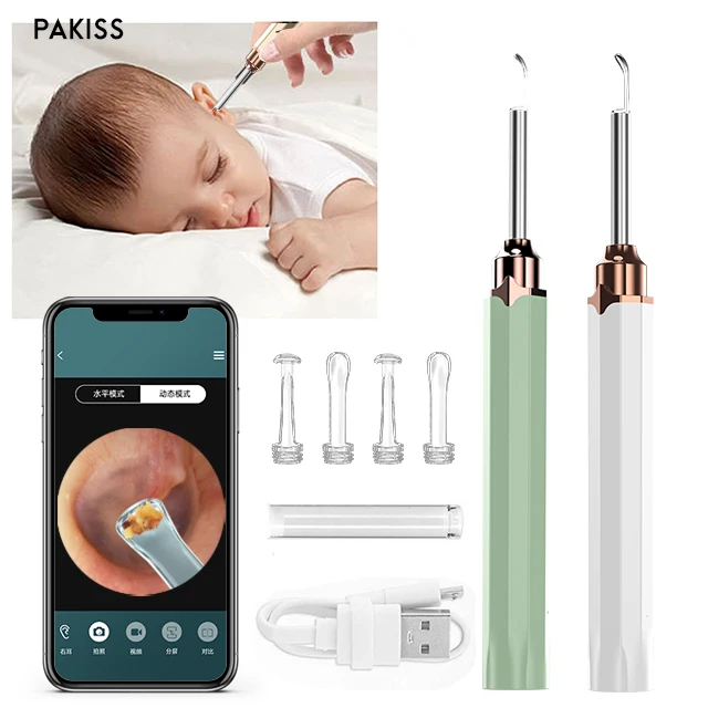 Pakiss Practical Baby Ear Wax Remover Machine Tool With Endoscope And Camera