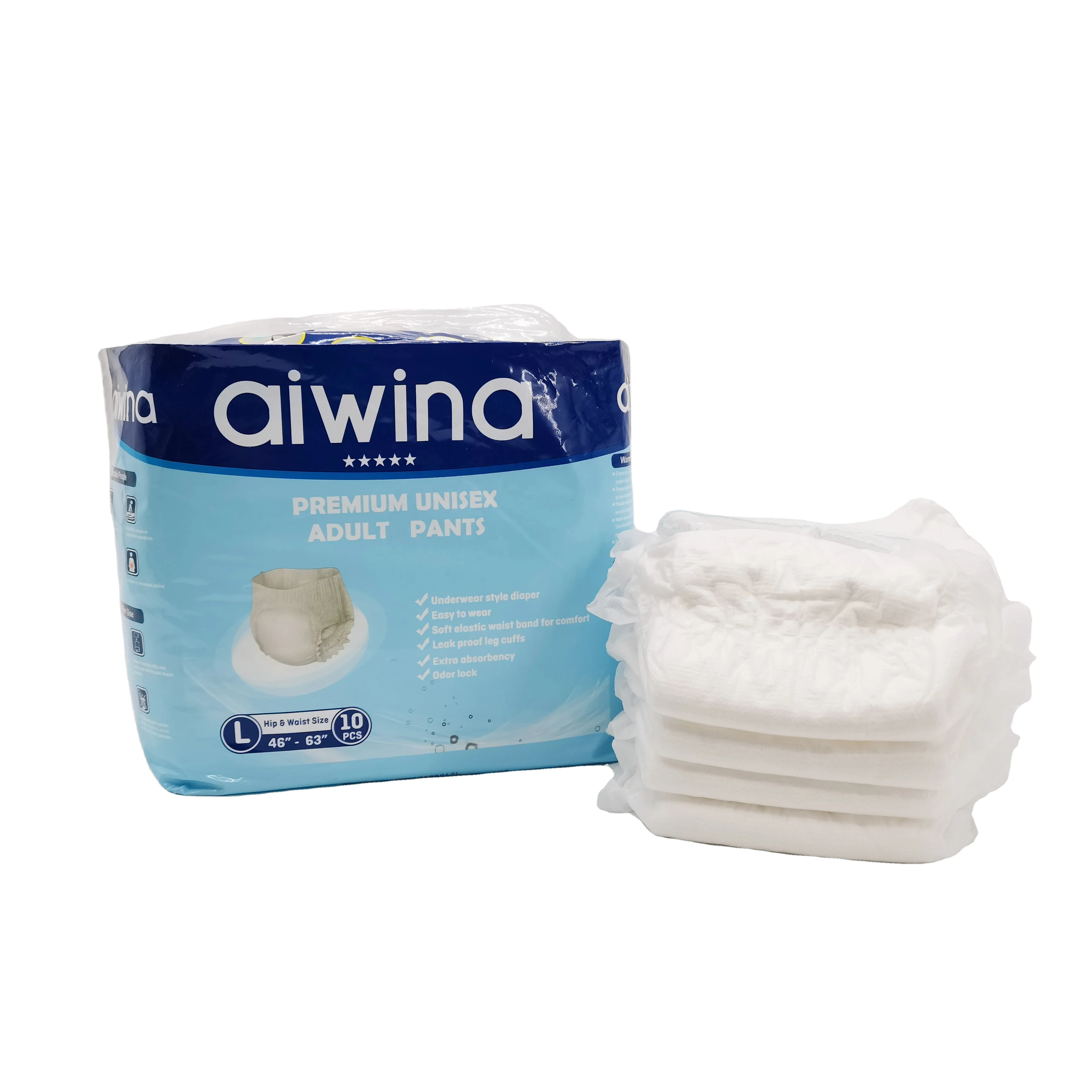 AIWINA free samples of softest reusable high end xxl pull up a daily diapers for adult male men and women