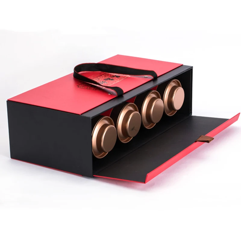 Recyclable Printed Corrugated Cardboard Paper Packaging Box Tea Box for Flavored Teas Present Gift Ideas Red Kraft Paper 1000pcs