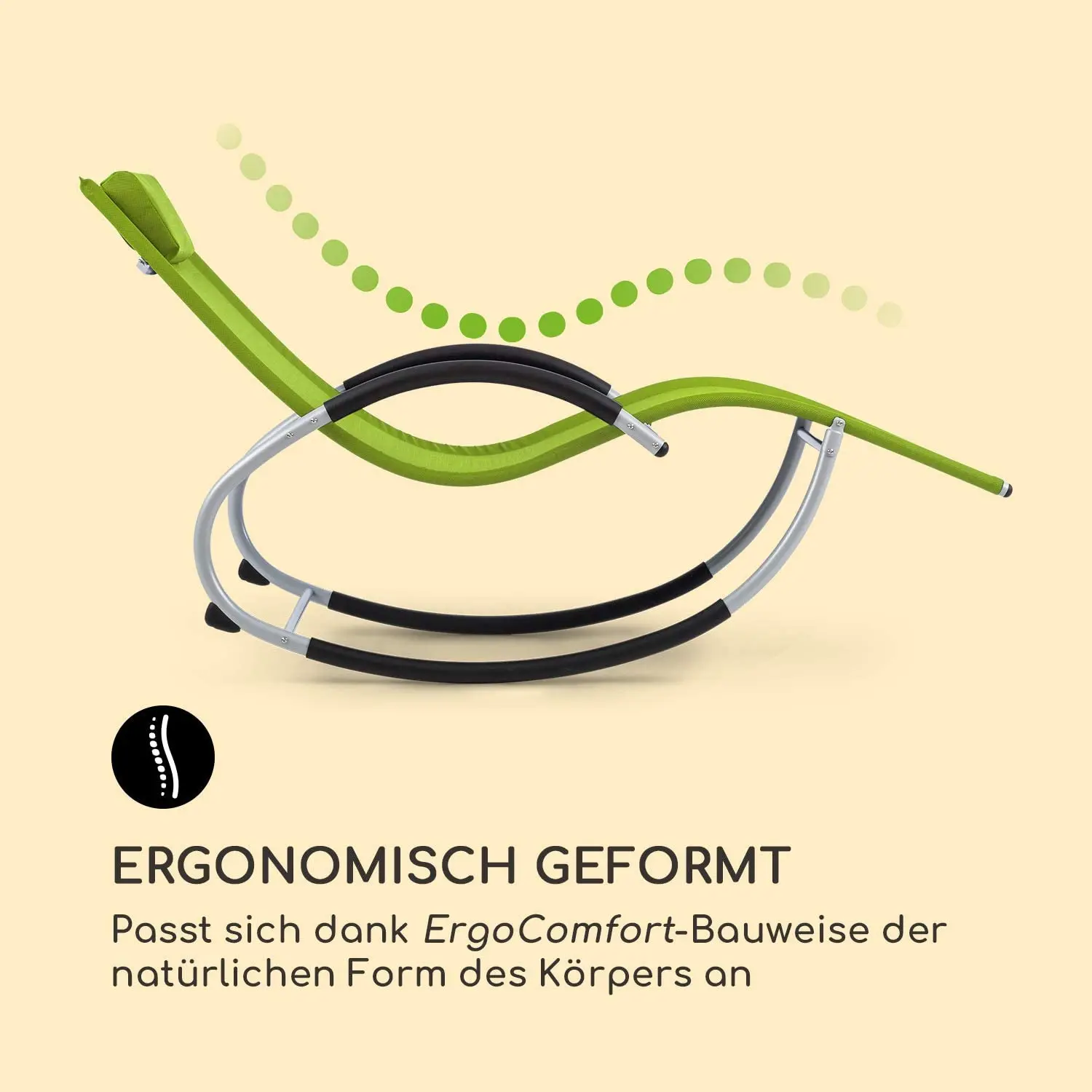 Steel Tube Orbital Folding Gravity zero Patio Lounger Rocking Chair Foldable Lounge rocking chair