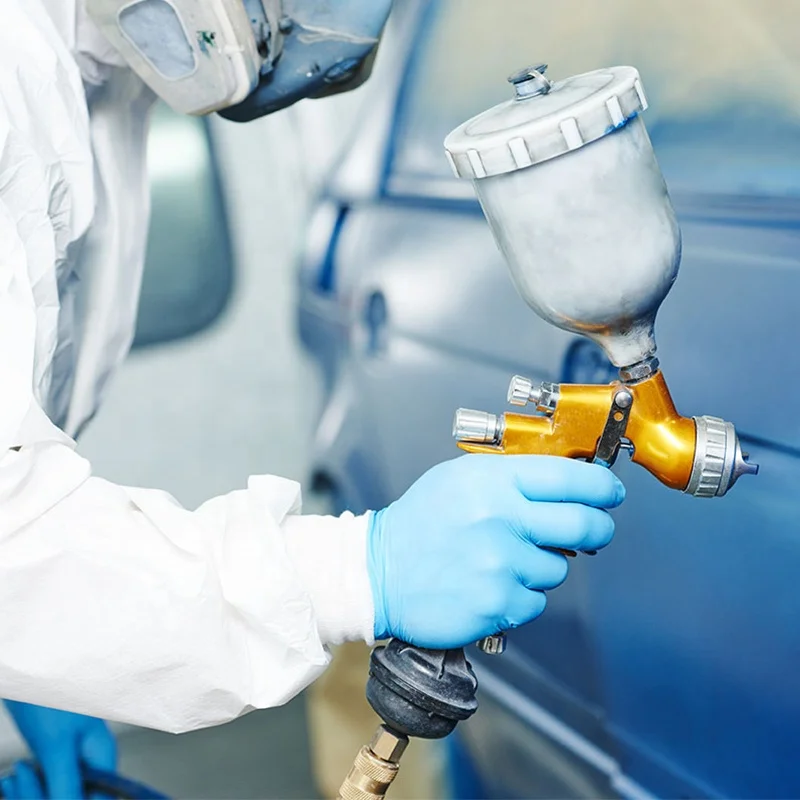 Black blue disposable 6mil Nitrile Gloves automobile repair safety protective nitrile glove large for car repair