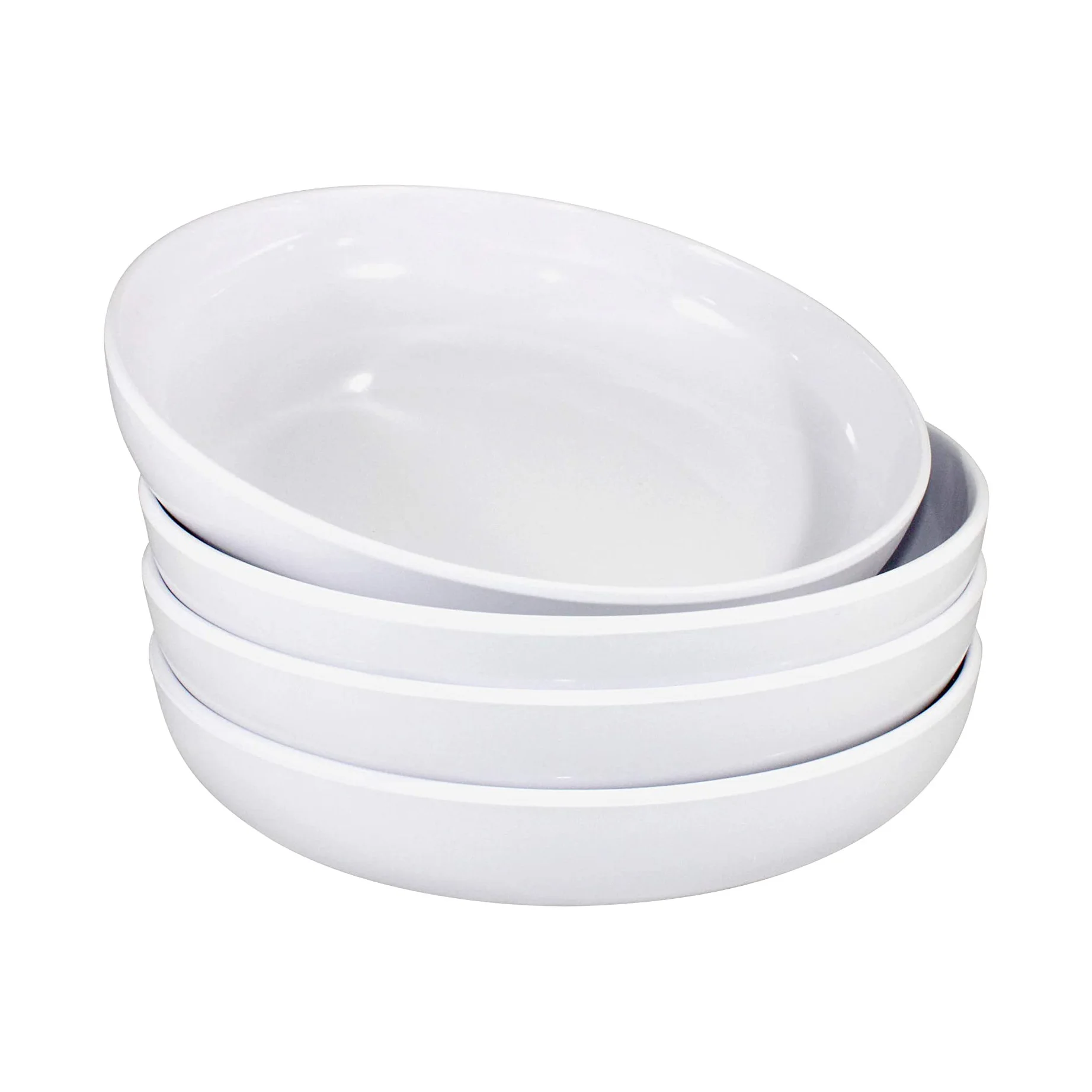 White 100 Percent Melamine Salad and Pasta Bowls