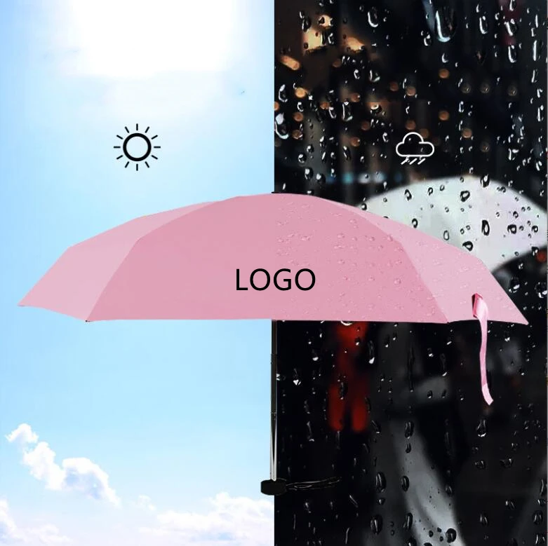 Wholesale Custom Mini Five Folding Umbrella Promotional Gift Travel Pocket Umbrella Custom Logo And Color