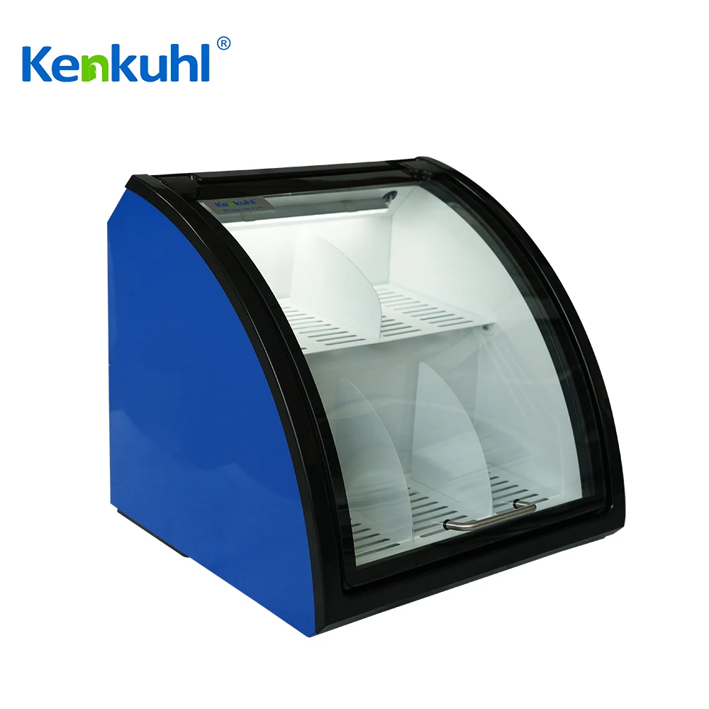 Kenkuhl counter single door small size cooler mini chocolates visi cabinet