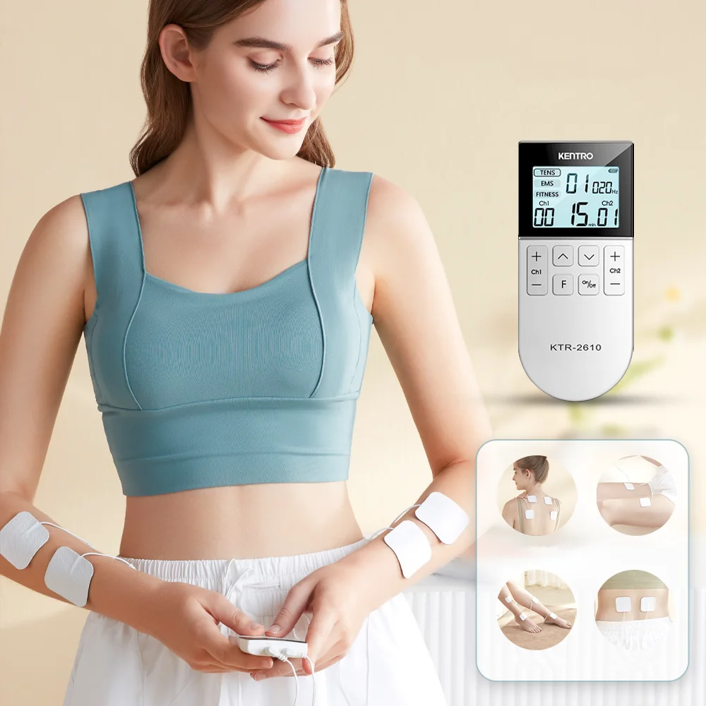3 IN 1 Tens unit electrical muscle stimulator ems Low Frequency Pulse 2 channels physical rehabilitation device