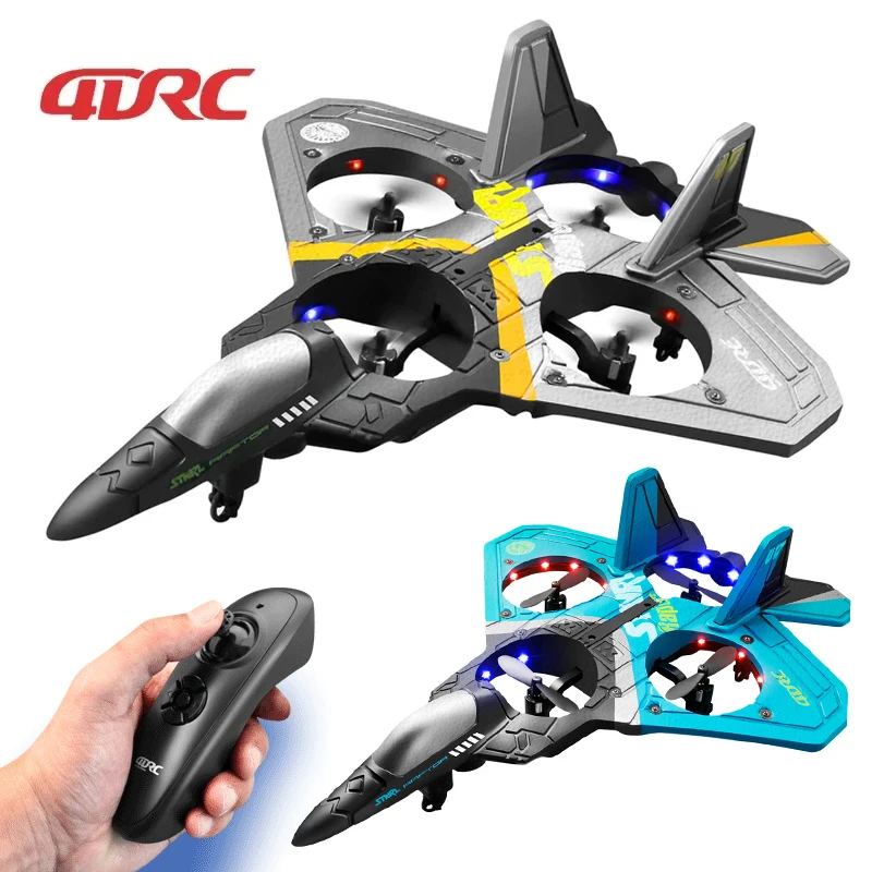 Hot V17 Rc Airplane Stunt Roll Fighter Gravity Sensing 2.4g Remote Control Epp Foam Glider Toys Rc Plane With Colorful Led Light