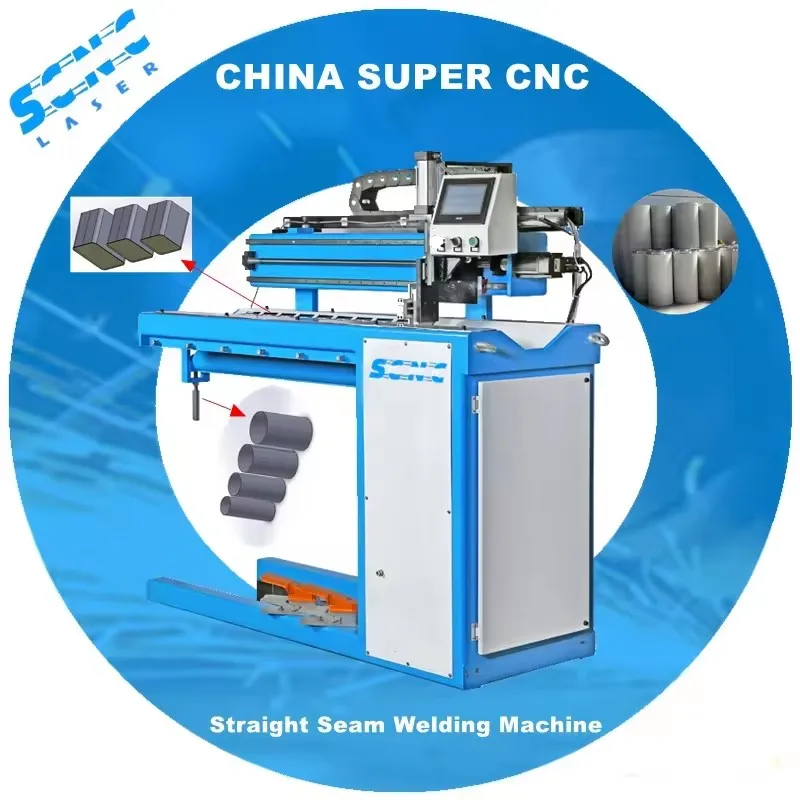 Resistance tinplate galvanized sheet tin drum pail barrel can side copper wire electrode straight seam welding machine