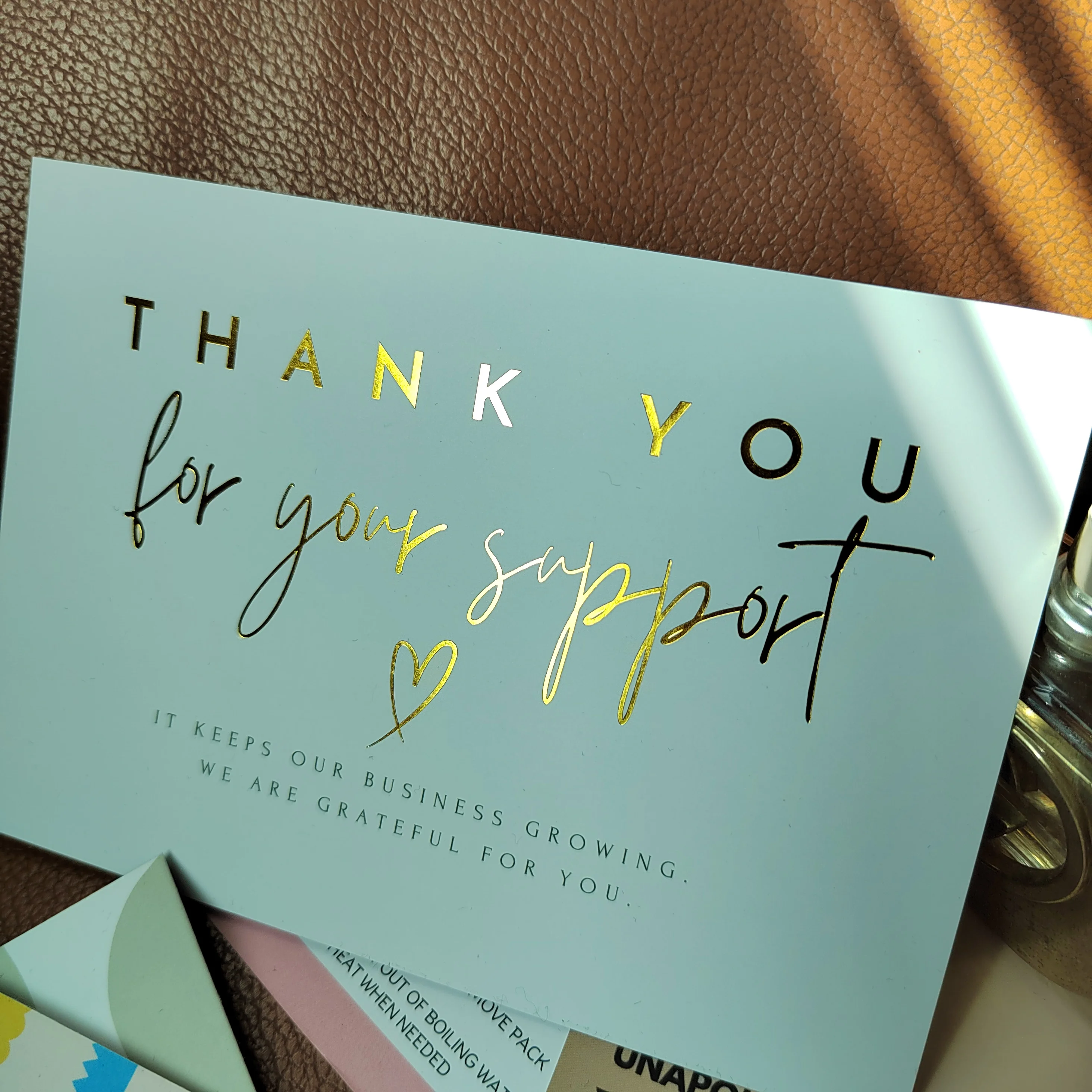 Luxury High Quality Thank You Paper Printing Card Custom Creative Design Gold Embossed Business Cards