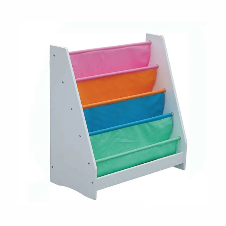 
Custom colorful children book toy storage kids wooden kids book shelf display rack 