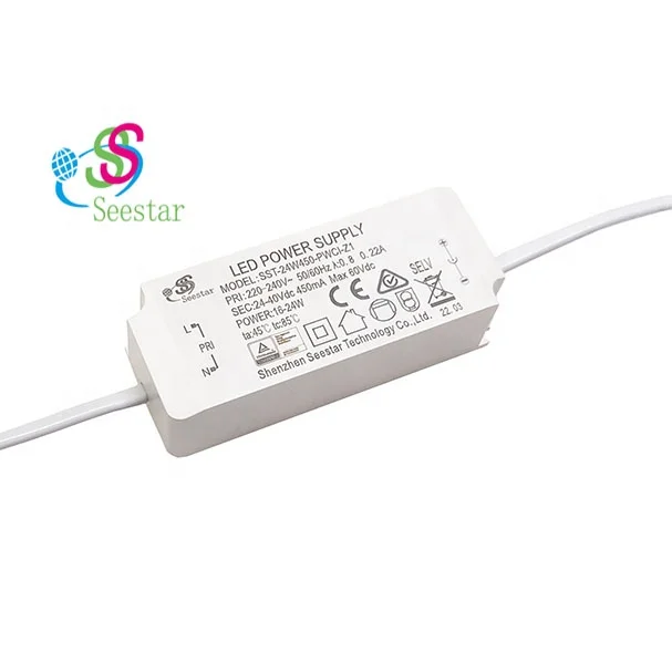 SELV 16-24W AC220-240V DC56-80V 300mA constant current LED power driver TUV CE SAA CB ERP No flicker for led panel led downlight