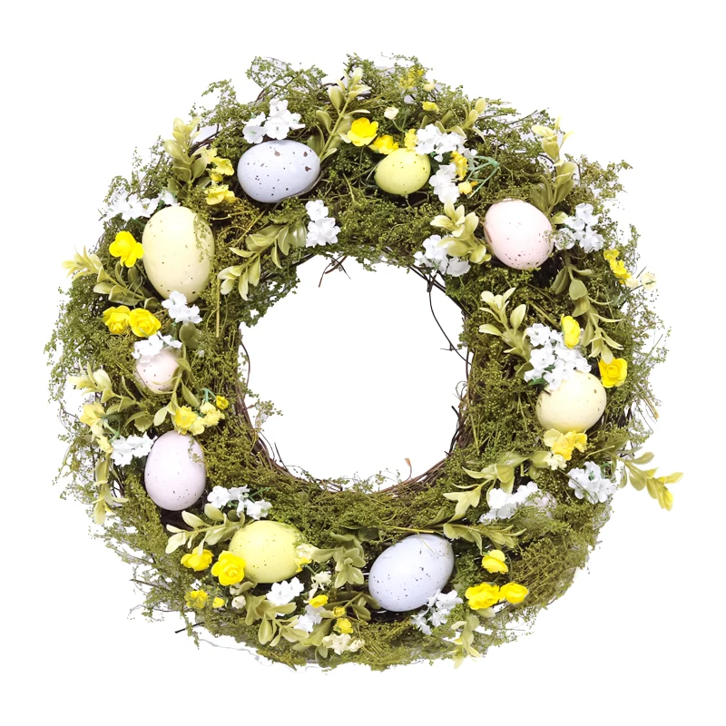 Easter Decoration Artifical Easter Egg Wreath for Front Door Indoor Wall Decor