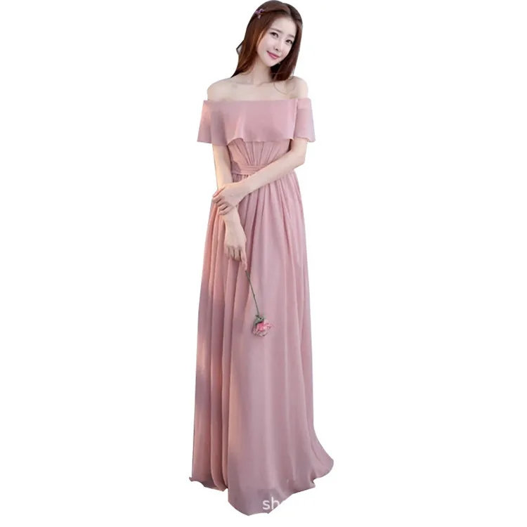 formal chiffon burgundy gorgeous long wedding dresses for bridesmaid party dresses women