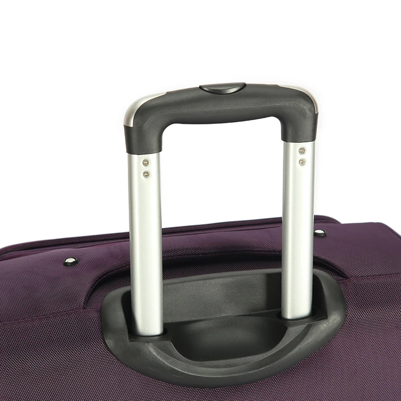 Custom LOGO Zipper Style Waterproof Fabric Soft Check-in & Cabin Luggage Sets Unisex Large Capacity Trolley Suitcase for travel