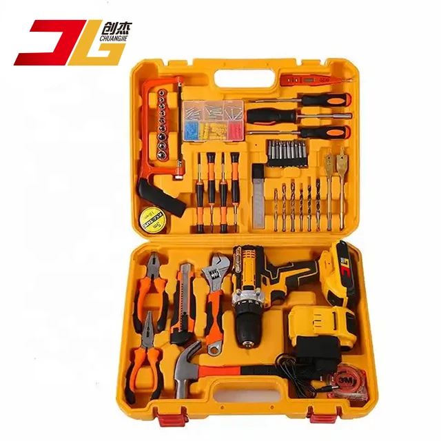 20v Lithium Electric Screwdriver Power Tools Rechargeable Portable Mini Cordless Drill With Two Batteries