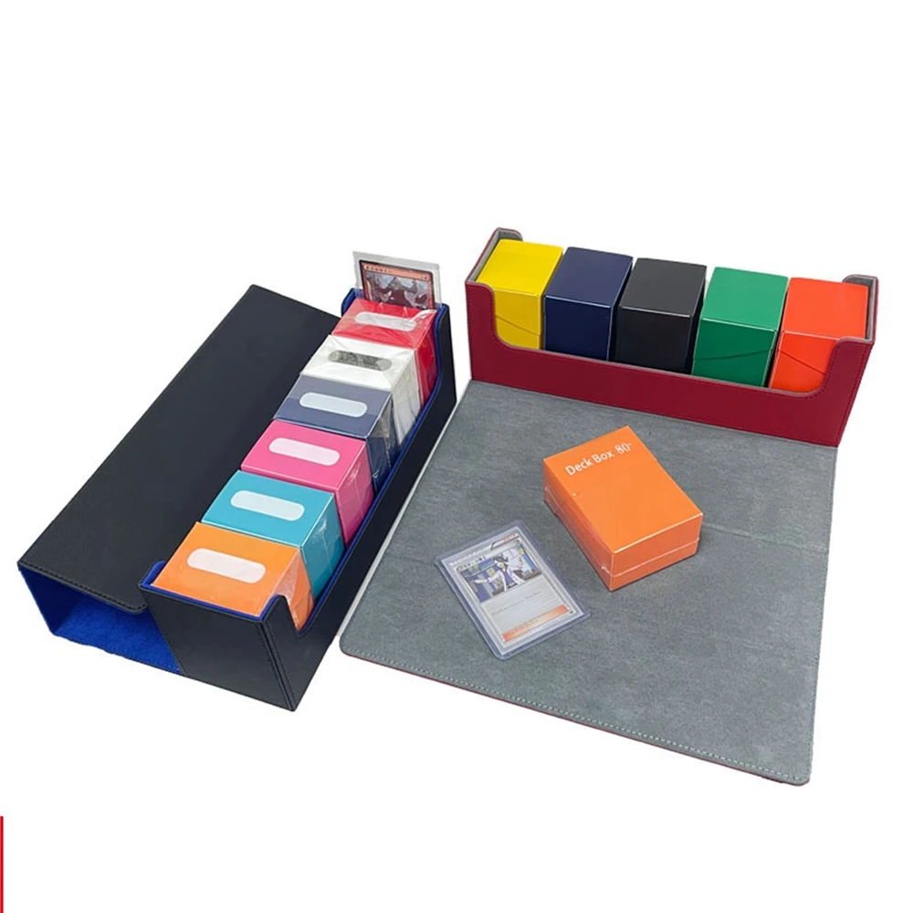 100+ leather Deck Mtg Sammelkarten Custom Pu Trading Card Holder Box