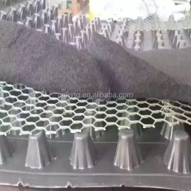 8-30mm HDPE dimpled plastic drainage sheet waterproofing drainage board