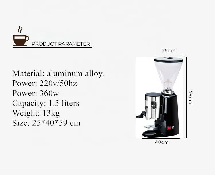 Hot Sell Adjustable With Scale 110v Electric L 64mm Espresso Ld-300n 900 Professional Coffee Grinder