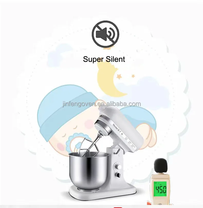 Professional industrial Pizza Cake Dough Mixer Baking mixer Aid Kitchen 5L 7L automatic cake mixer