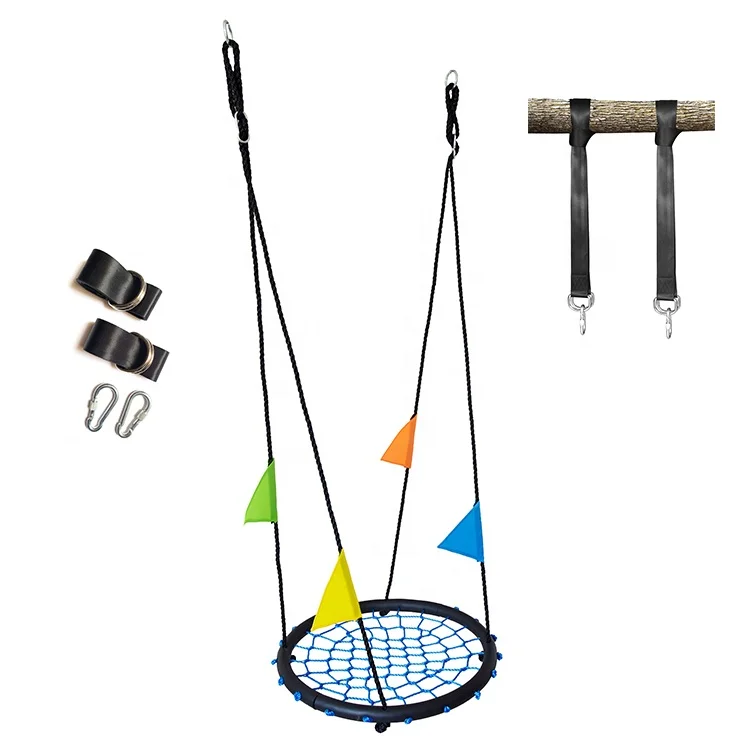 Набор веревочных качелей диаметром 60 см с подвесными ремнями для детей