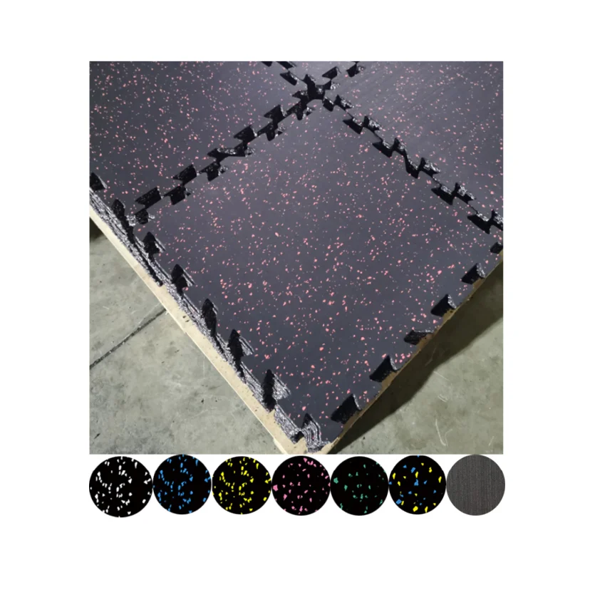 Anti-slip 20mm Thickness Interlocking Rubber Flooring For GYM Fitness Area