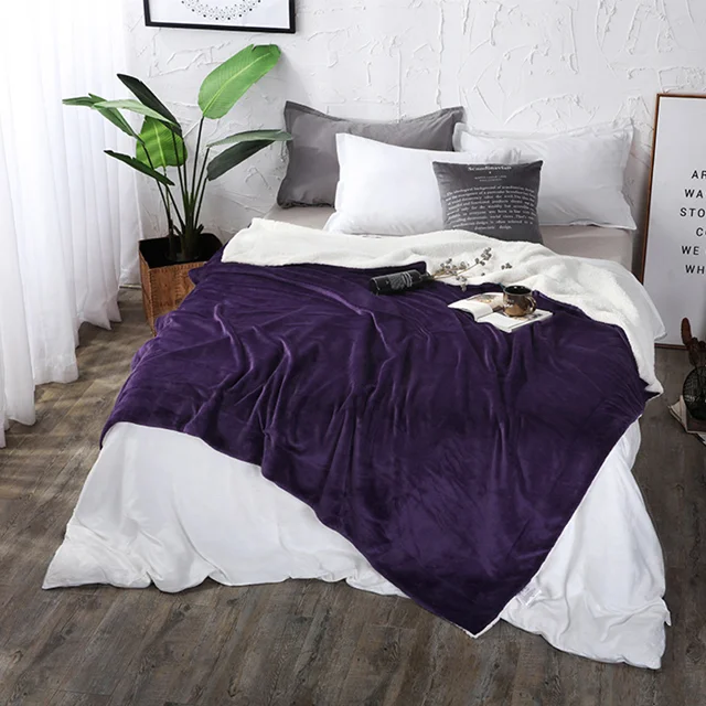 
Wholesale Luxury Fabric Printed Winter Weighted Throw Sofa Polar Fleece Sherpa Blanket 