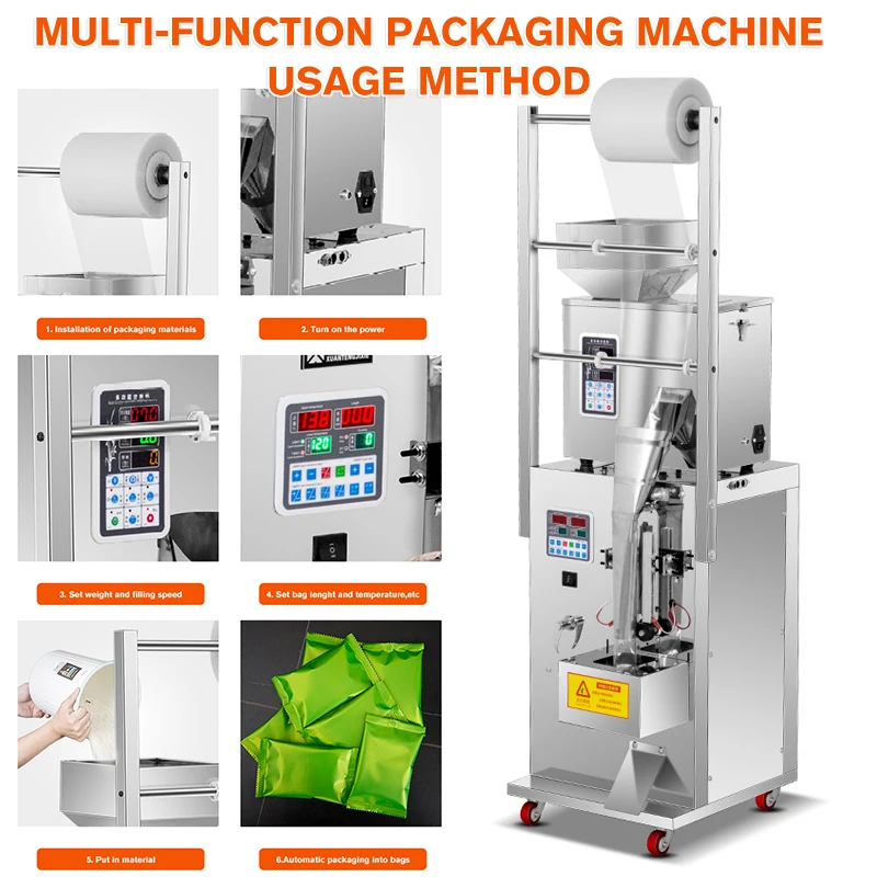 Groundnut packing machine automatic tea packing machine stick sugar coffee powder filling bags sachet packaging machine for food
