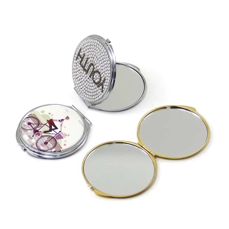 OEM ODM  Travel metal Customized Cosmetic Mirror Lovely Cinnamoroll Sequins Pocket Mirror Girly Makeup Melody Mirror