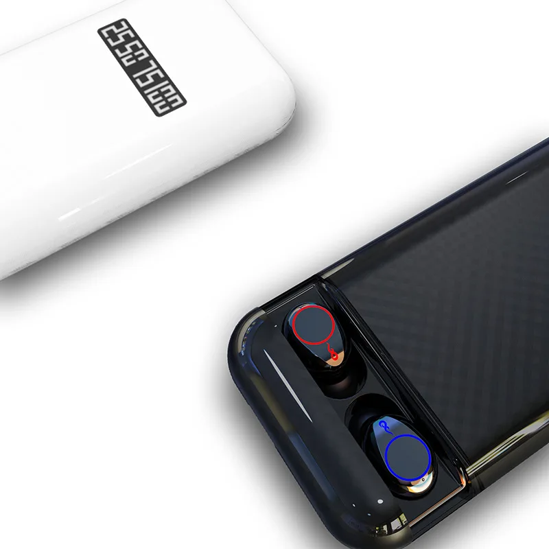 New 10000mah Mobile Power Bank Wireless Earphones Bass Stereo Tws Bt 5.0 Powerbank Earbuds