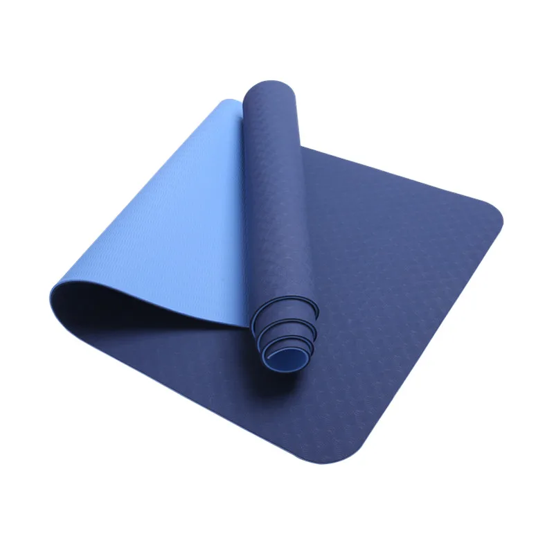 Sansd Manufacturer Eco-fridenly Yoga Pilates 4/6/8/10mm Opp Bag Purple Pink Blue Red Black 183cm No-slip Tpe Yoga Mat