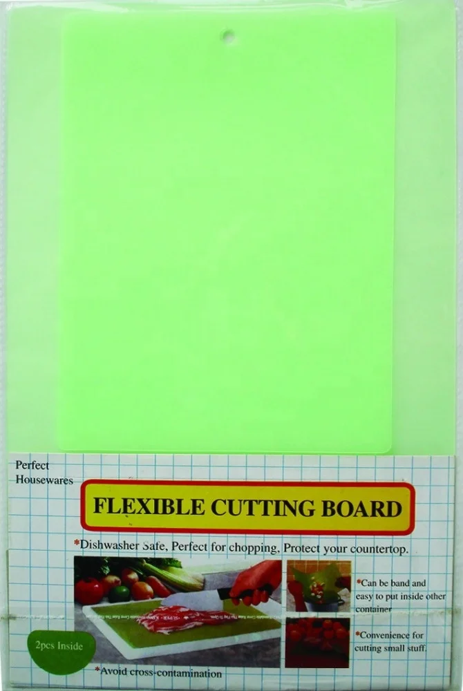 kitchen Plastic thin cutting mat with function marks, 4pcs/set