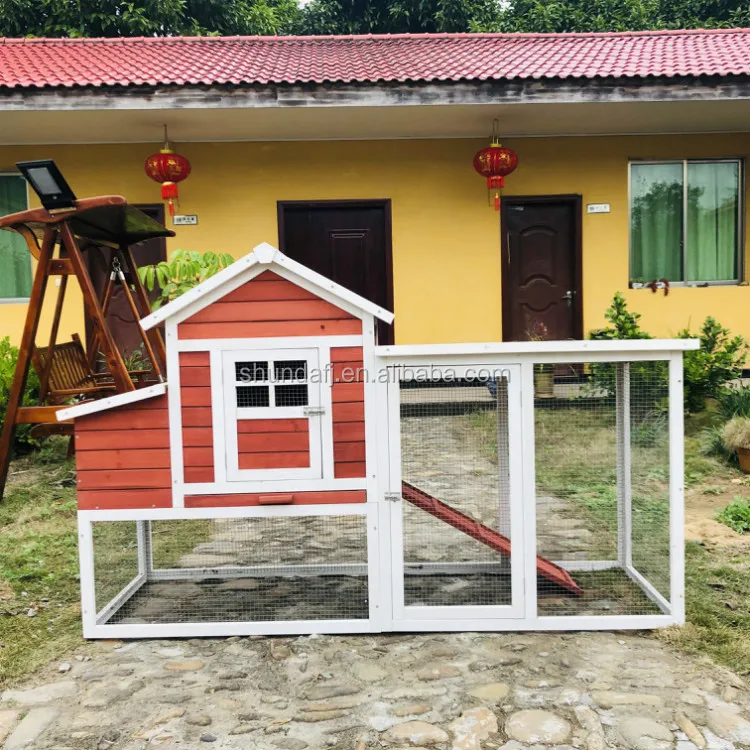 SDC029 easy clean outdoor wooden cage chicken coop hen house