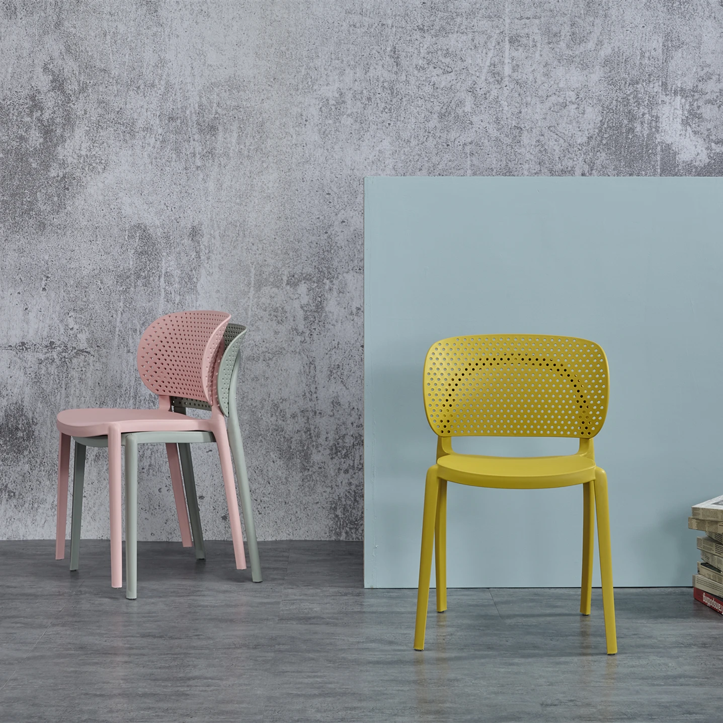 Пластиковые стулья Дешевые Высокое качество Красочные Красота столовая PP современная домашняя мебель современные экологически чистые современный дизайн 4