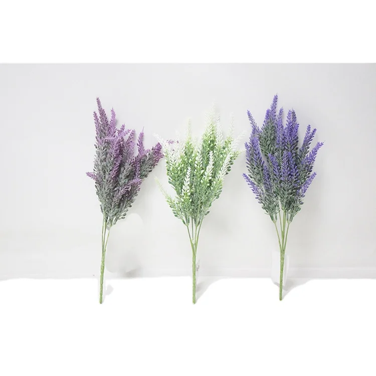 Luxury Artificial Purple Lavender Flower Plant for Home Garden Decor Plastic Lavender Plant Wholesale