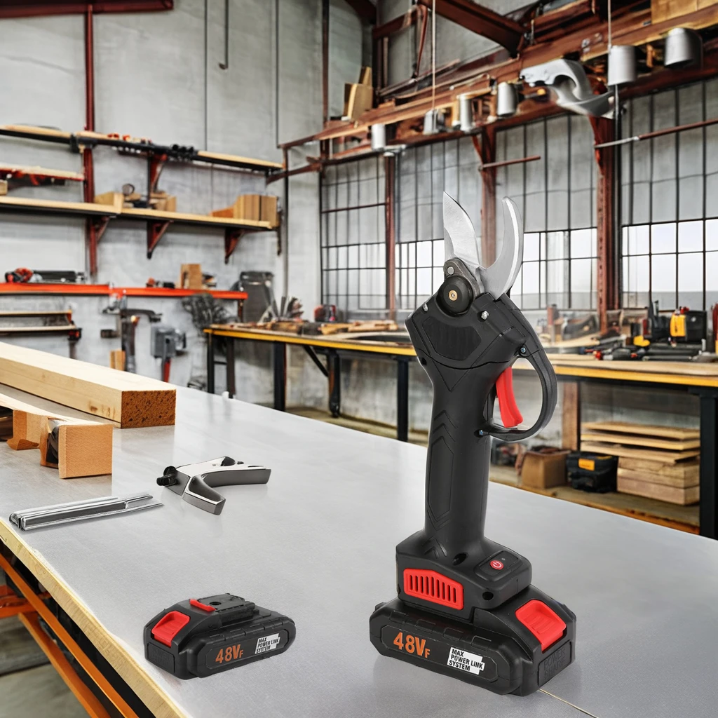 21V Electric Power Shears Cordless Pruning Scissor for Garden 25mm Cutting Capacity with 1 Batteries and Charger