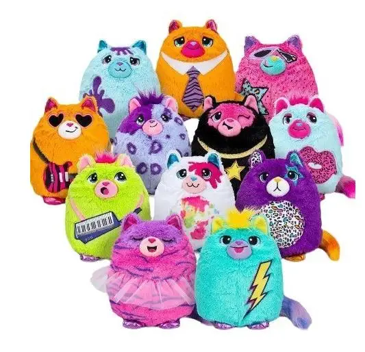 Aolan Lovely Cartoon Cat Plush toy 24cm Cute Stuffed Animal Blue Cat Plushie Pillow Kids Gift