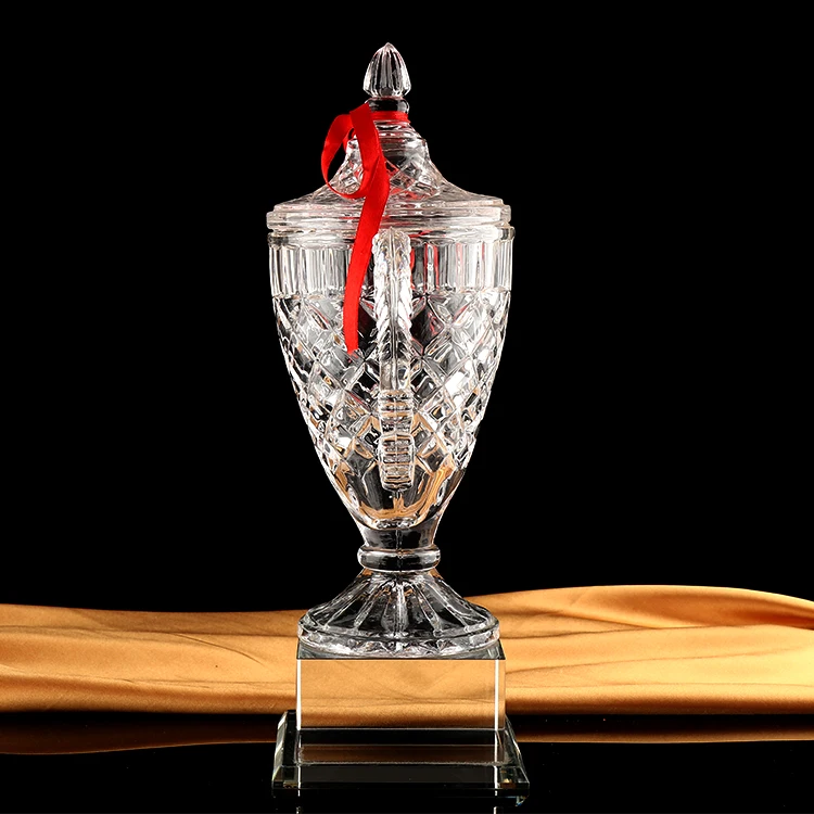 2023 Unique Design Crystal Sport Cheap Trophy Sport Star Glass Crystal Bowl Trophy